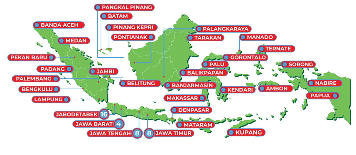 Peta Jangkauan Dino Logistics